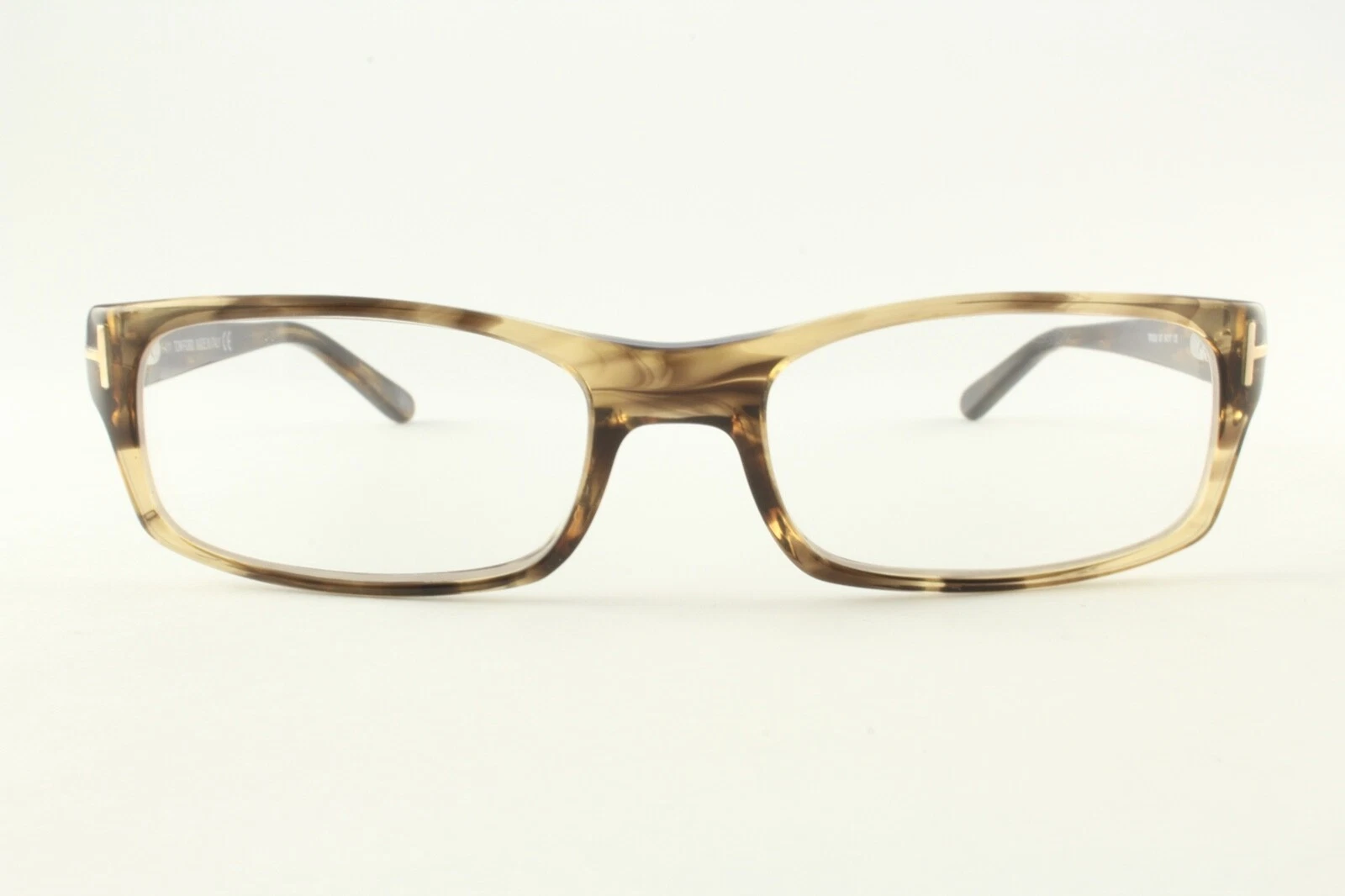 Rare Authentic Tom Ford TF 5039 047 54mm Translucent Brown Striped Glasses Italy