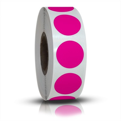 1000/ROLL  3/4'' CIRCLE COLOR CODED LABEL DOT STICKERS INVENTORY CODE (12 COLORS)