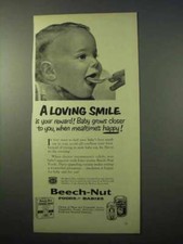 1951 Beech-Nut Baby Food Ad - A Loving Smile