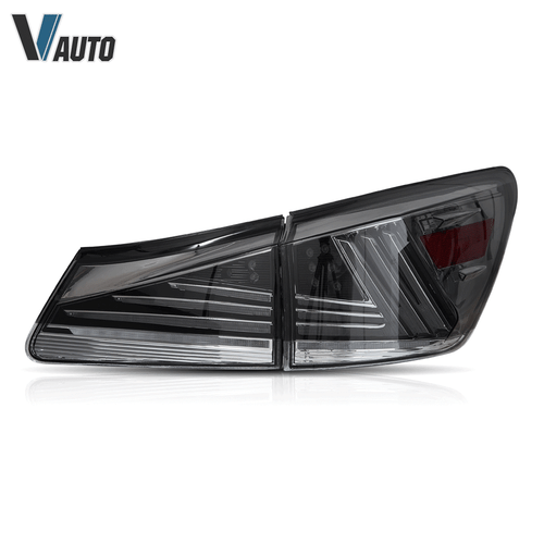 Luces traseras LED completas lentes negras ahumadas para Lexus IS250 IS350 ISF 2006-2012 sedán - Imagen 9 de 10