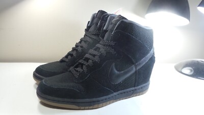 NIKE 2014  DUNK SKY HI HIDDEN WEDGE 644877 006 BLACK SUEDE 7 AIR MAX FORCE 1 180