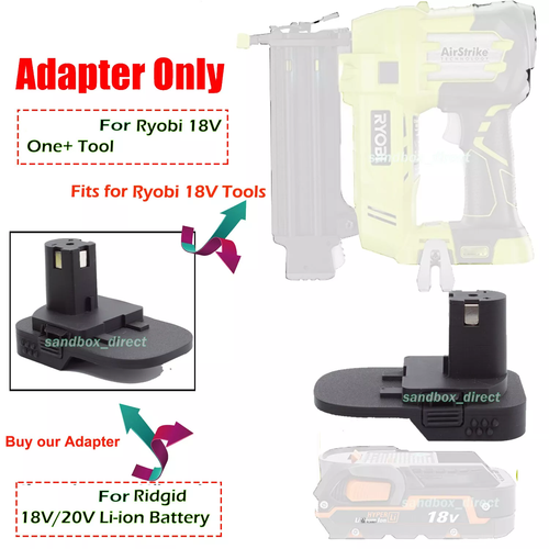 1x Adapter Converter For Ridgid 18V AEG Battery to For Ryobi 18V Cordless Tools - Picture 2 of 13