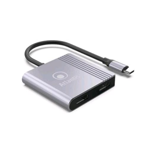 ADATTATORE ATLANTIS A04-TC_2HDMI+ da USB TYPE_C a HDMI 1920x1080@60Hz 18cm IN: 1