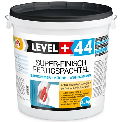 Fertigspachtel 25kg Super Finish Q4 Spachtel Masse Gips Glätt Flächen HQ RM44