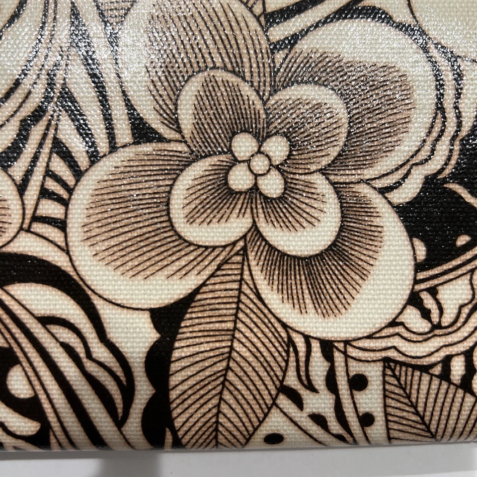 Cartera Magnética Miche Canada CÁSCARA Envoltura Dura Alrededor Leila Negra Marrón Floral Usada en Excelente Condición Foto 3 de 4