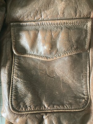 ORIGINAL WWII A2 PERRY? FLIGHT JACKET 40 LEATHER BOMBER PILOT Pro