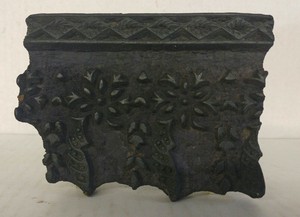 Antique Victorian Carved Wooden Textile Wallpaper Fabric Printing Block Stamp Ebay