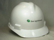 Dow AgroSciences logo hard hat helmet adjustable V-Gard Medium MSA 