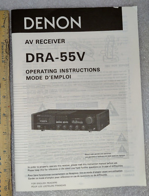 Denon DRA-55V AV Receiver Original Operating Instructions 31 Pages