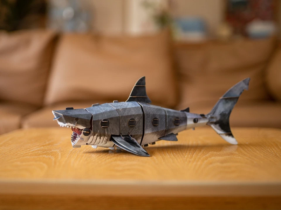 Kit Modelo Papel Makebug B0010 Gran Tiburón Blanco Foto 3 de 4