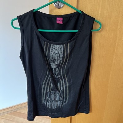 Save the Queen Black Stretch Top Medium Lovely Detail sleeveless