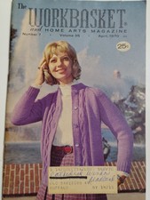 Cardigan Stole Workbasket Magazine 1970 April 7 35 Knit Crochet Home Crafts VTG