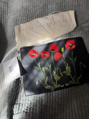 Stella McCartney Poppy Clutch Black NWT with Dust Bag