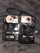 Lot of 6 Digital & Film Cameras - Canon, Kodak, Yashica & more - UNTESTED