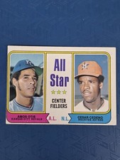 1974 Topps #337 All-Star OF Amos Otis / Cesar Cedeno BASEBALL Card 2E