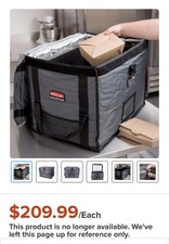 Rubbermaid Commercial PRO SERVE Insulated Food Service Bag 24x16x12 -End Opens