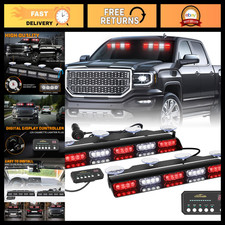 2x 17 Led Windshield Strobe Lights - 40 High-intensity Emergency Flashers