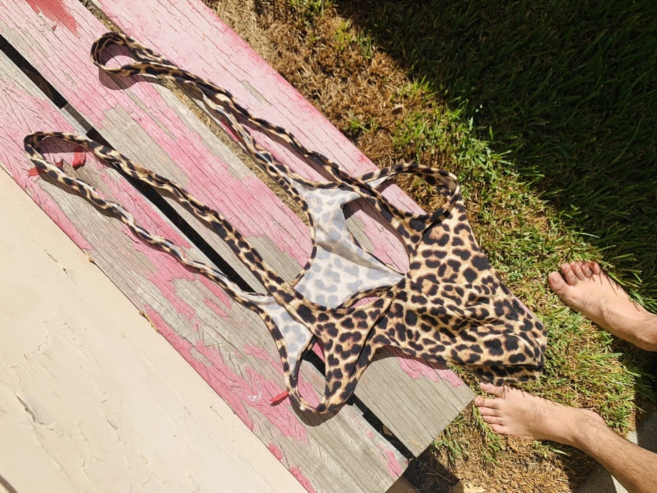 Sexy Tanga Camiseta Suave Estampado Leopardo Para Hombre Foto 4 de 4