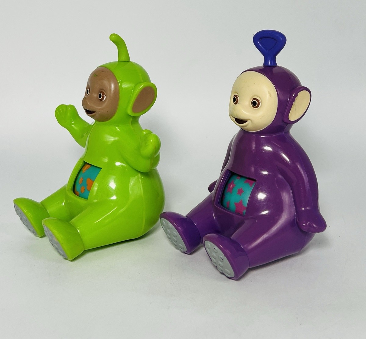 Vintage Teletubbies Dipsy Tinky 1998 Ragdolls Hasbro Sitting Rollerball  Tummy