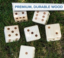 Giant Wooden Lawn Dice Yard Dice Game Backyard Bbq Party Outdoor Play Adult Kids