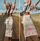 Spell The Gypsy Let The Sunshine In Crochet Maxi Skirt Rainbow NWOT Boho Sz M