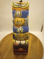 Bioworld Garfield Men's Casual Crew Socks 6 Pairs Mens Size 8-12 NEW