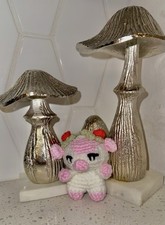 Mini Crochet Strawberry Milkshake Cow