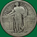 1917 Type 1 Standing Liberty Quarter Very Good VG Coin #32385