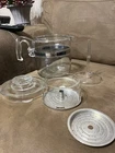 Vintage Pyrex Flameware Glass Percolator 6 Cup Coffee Pot 7756 Complete