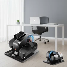 Under Desk Elliptical Machine Electric Pedal Bike Exerciser Trainer LCD Monitor