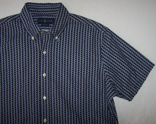NWT Polo Ralph Lauren Navy/Blue ALLOVER P-WING LOGO Shirt Men's Classic Fit L