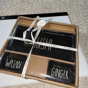 brand New Rae Dunn Sushi Wasabi Ginger Chopstick Set