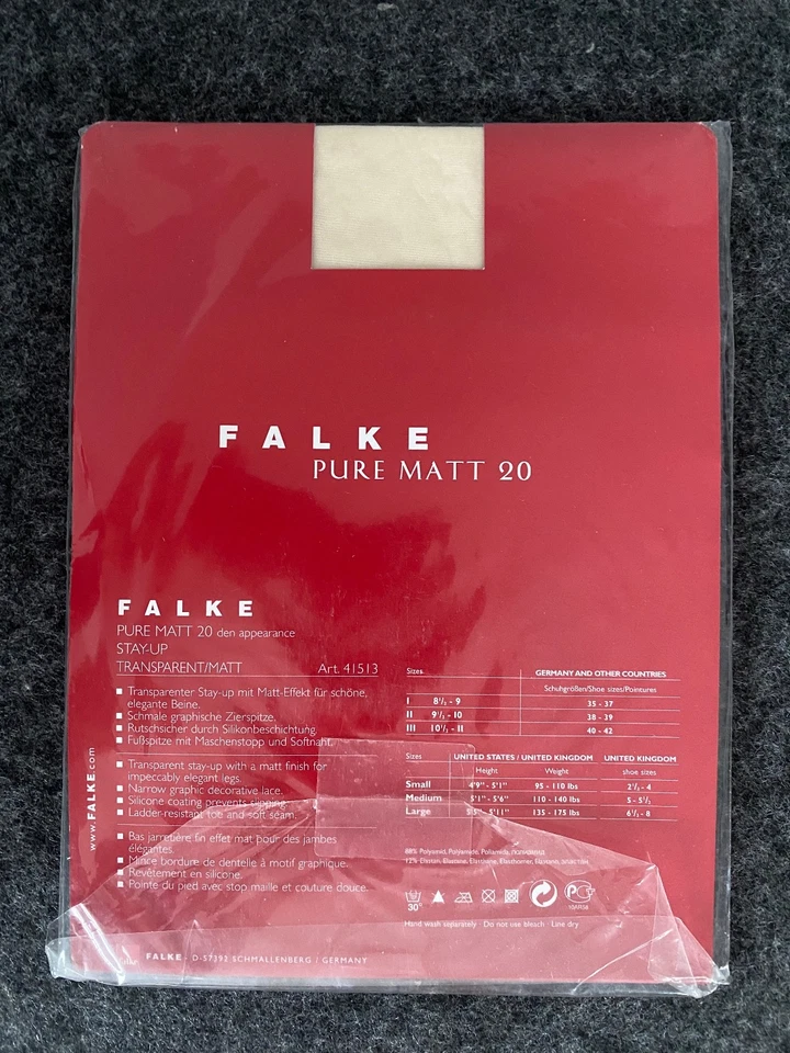 Falke Damen Pure Matt 20 Stay-Up, Transparten Gr. I Farbe Champagner - Bild 2 von 2