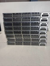 LOT 8 Cisco TNY-WS3750X-3560X (A) 48-Port NETWORK SWITCH NO PWR SUPPLY 33KX-NM-1