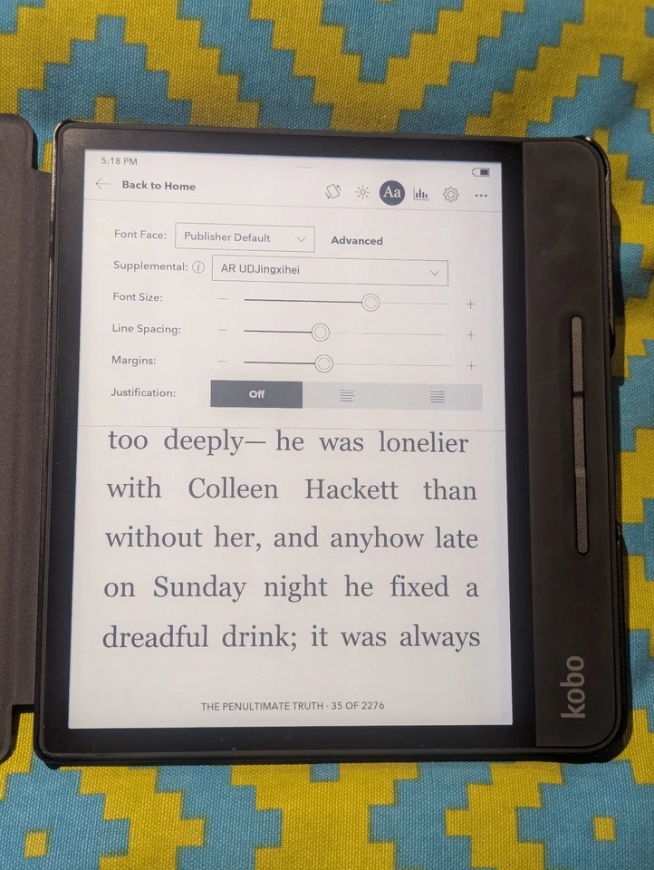 Rakuten Kobo Forma 8GB E-Ink 8" E-Book Reader Black N782 with Case Bundle - Image 4 of 4