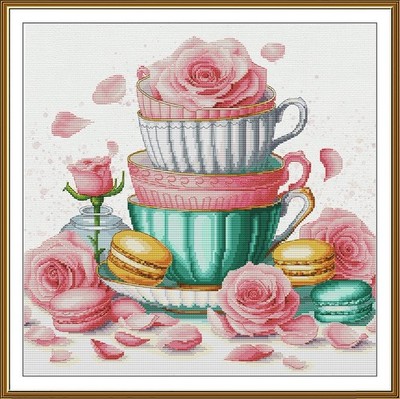 Creative Сross Stitch Embroidery Kit ''Macaron Ladurée'' Nova Sloboda