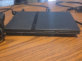 Sony PlayStation 2 Slim PS2 Black Console w/ Power Supply AV Cable