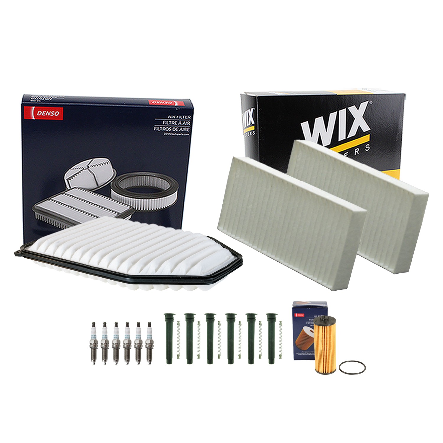 Denso Tune Up Kit NGK 6 Spark Plugs  Boots Kit for Jeep Wrangler 3.6L V6 ERB