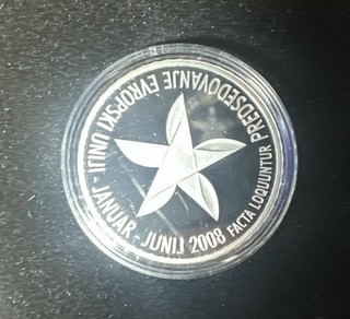 2008 Slovenia 30 Euro Uncirculated Silver Proof Coin In Original Packaging