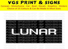 LUNAR CARAVAN STICKER DECAL CHOICE OF SIZES & COLOURS FAST POSTAGE
