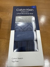 Calvin Klein Youth Boys Boxer Brief Underwear, size L 12/14 6 Pack - NWT