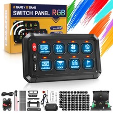 Colight Wireless RGB 8 Gang Switch Panel Led Light On Off Touch Switch 12/24V