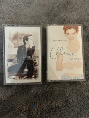 Celine Dion Cassette Tape Lot Falling Into You & S il Suffisait D aimer Untested