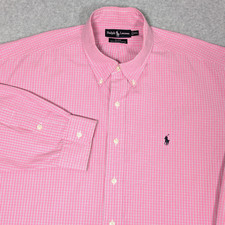 VTG Ralph Lauren Blake Button Down Shirt Mens Size 2XL XXL Long Sleeve Pink