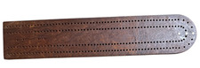 Vintage Burl Cribbage Board 16" x 3 1/4" Board Only