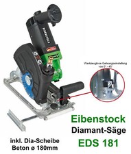Eibenstock Sega Diamantata Eds 181 + Disco 180 Cemento Crosscut Saw Circolare