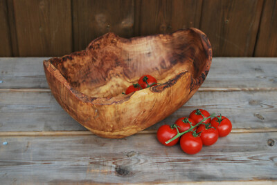 XL Holzschale Obstschale Holz Schale Schüssel Brotschale Obstkorb aus Olivenholz