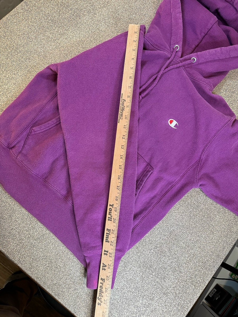 Champion Reverse Weave Sweat Unisex S Purple Pullover Hoodie