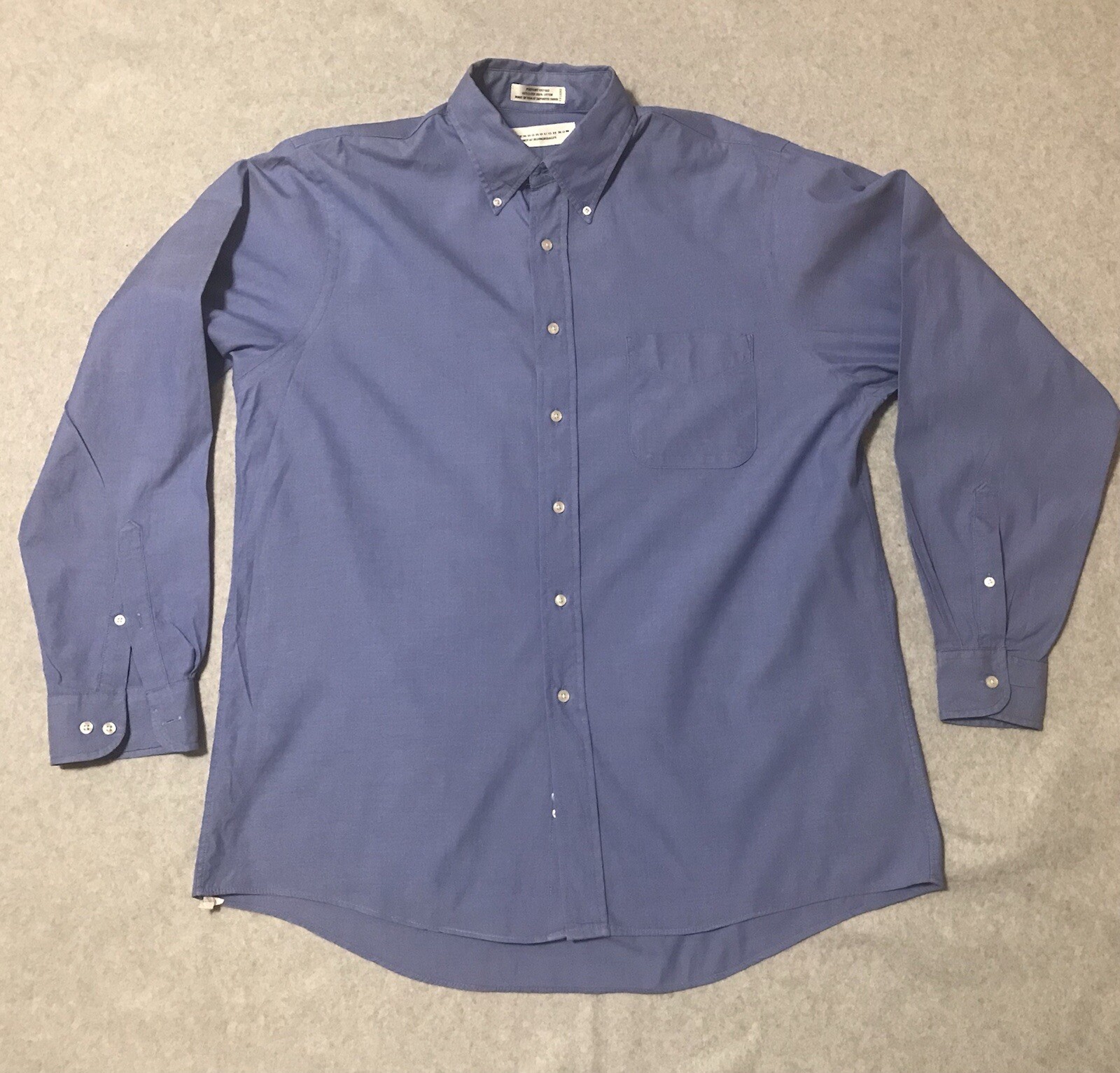 Camicia uomo con bottoni 16 1 2 36 Peterborough fila camicia manica lunga blu