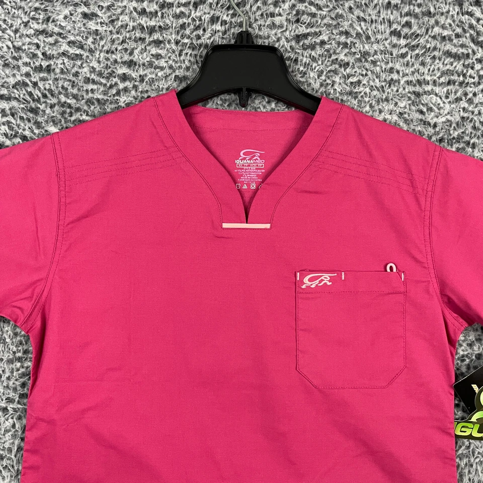 Blusa Médica IguanaMed Med para Mujer XS Rosa en Polvo Flex II Quattro 3 Bolsillos Cuello en V Foto 2 de 4